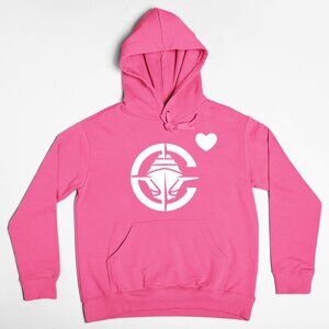 NEW Clippers Heart Pullover Fleece Hoodie NEON HOT PINK